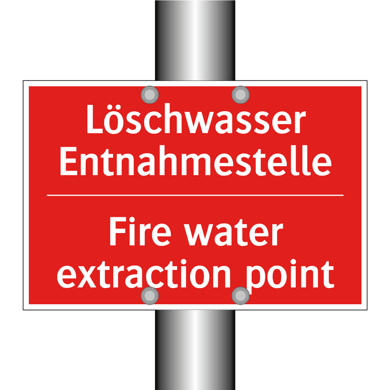 Löschwasser Entnahmestelle - Fire water extraction point