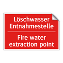 Löschwasser Entnahmestelle - Fire water extraction point