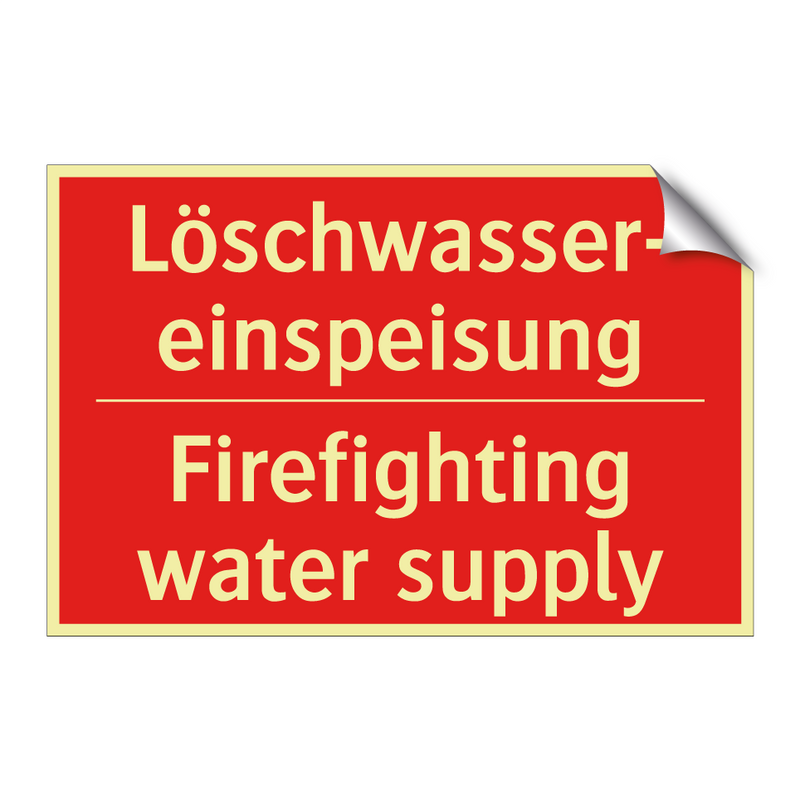 Löschwasser- einspeisung - Firefighting water supply