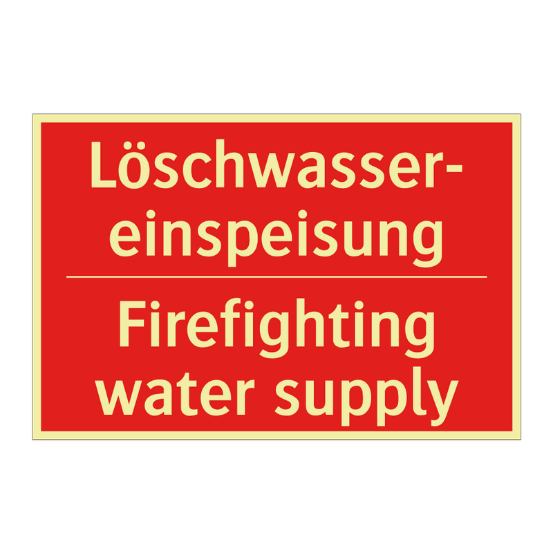 Löschwasser- einspeisung - Firefighting water supply