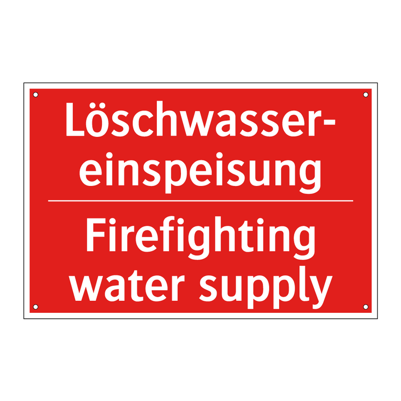 Löschwasser- einspeisung - Firefighting water supply
