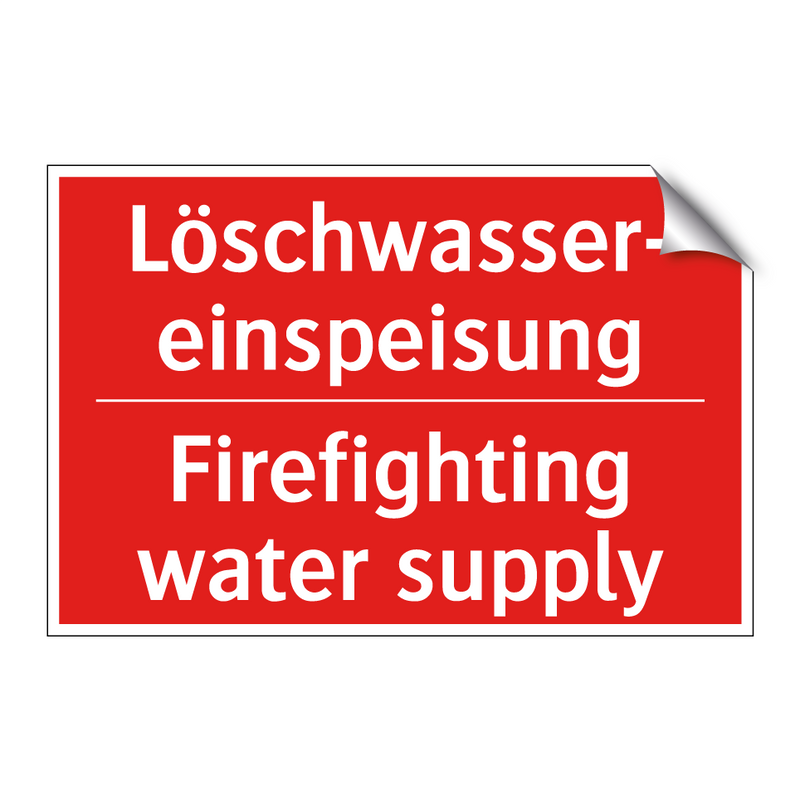 Löschwasser- einspeisung - Firefighting water supply