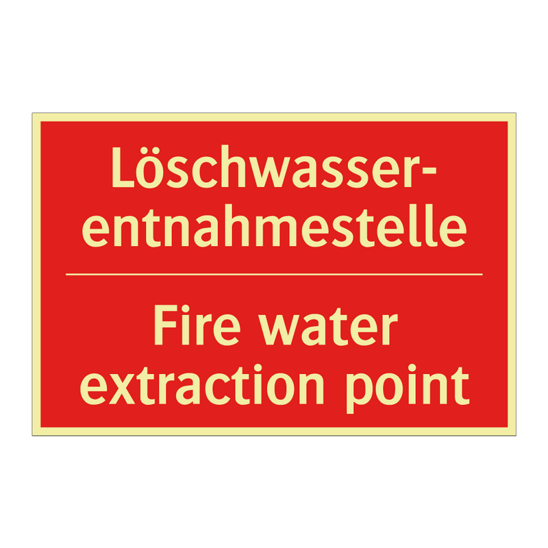 Löschwasser- entnahmestelle - Fire water extraction point