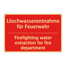 Löschwasserentnahme für Feuerwehr/.../ - Firefighting water extraction /.../