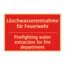 Löschwasserentnahme für Feuerwehr/.../ - Firefighting water extraction /.../