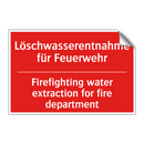 Löschwasserentnahme für Feuerwehr/.../ - Firefighting water extraction /.../