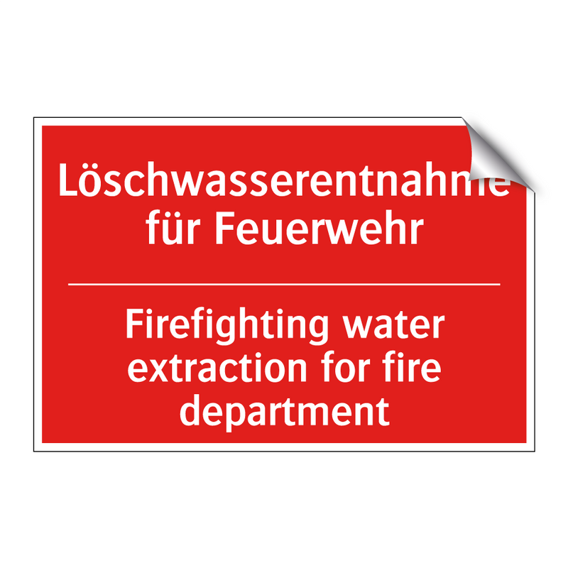 Löschwasserentnahme für Feuerwehr/.../ - Firefighting water extraction /.../