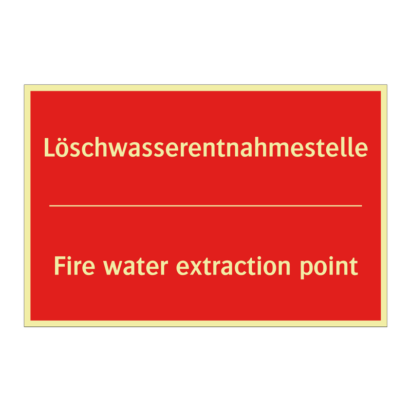 Löschwasserentnahmestelle - Fire water extraction point