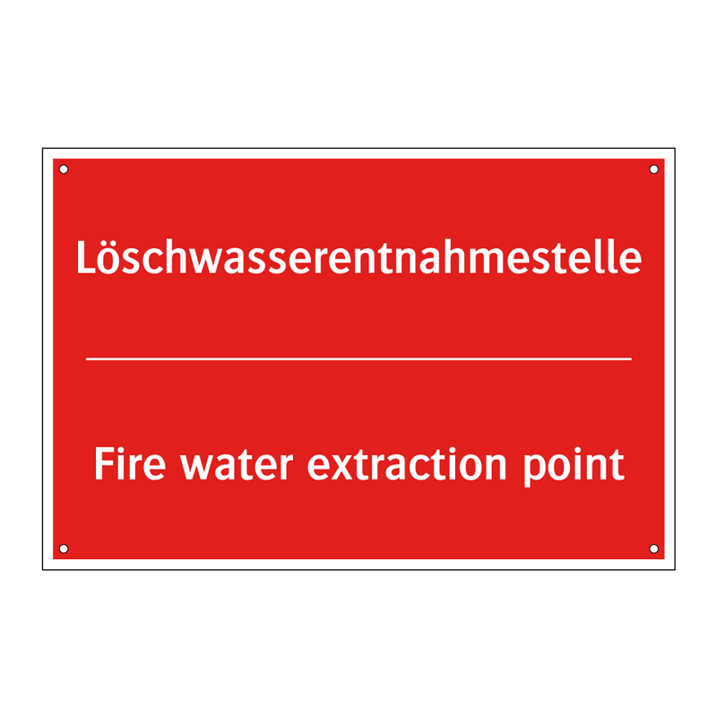 Löschwasserentnahmestelle - Fire water extraction point