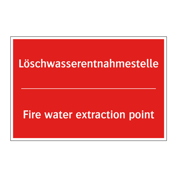 Löschwasserentnahmestelle - Fire water extraction point