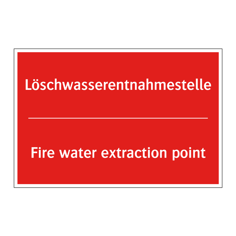 Löschwasserentnahmestelle - Fire water extraction point