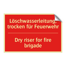 Löschwasserleitung, trocken für /.../ - Dry riser for fire brigade