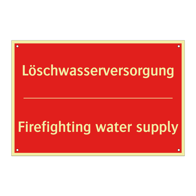 Löschwasserversorgung - Firefighting water supply