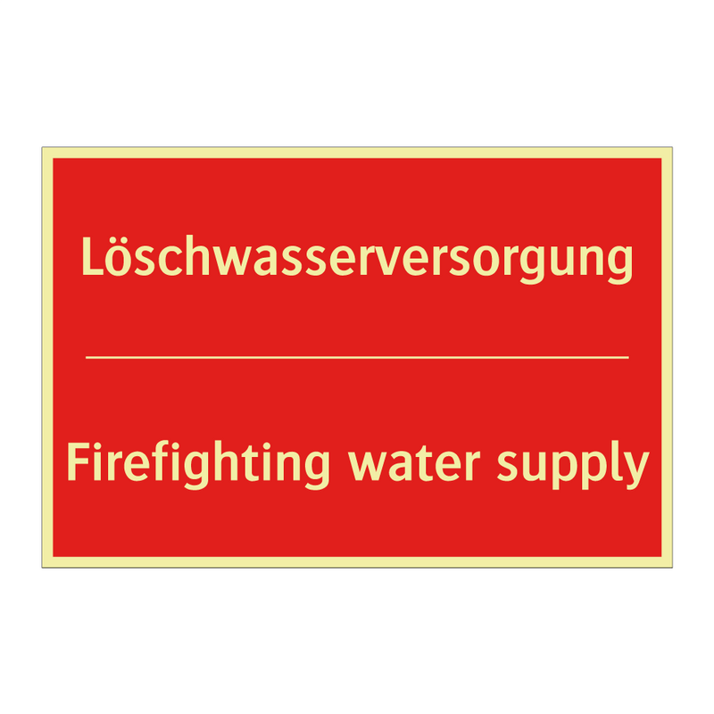 Löschwasserversorgung - Firefighting water supply