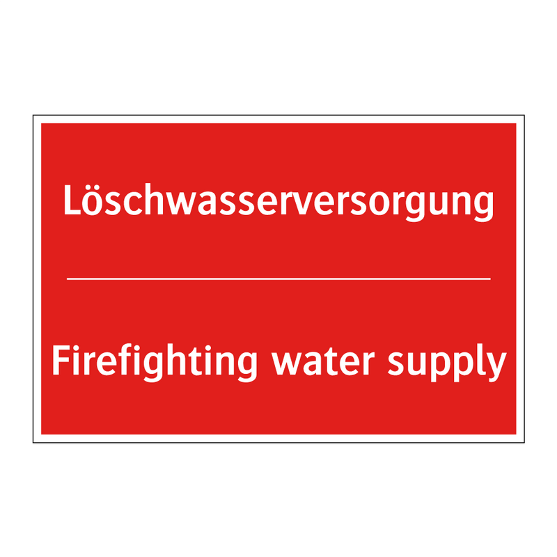 Löschwasserversorgung - Firefighting water supply