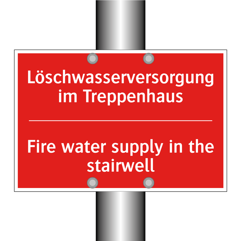 Löschwasserversorgung im Treppenhaus/.../ - Fire water supply in the stairwell/.../