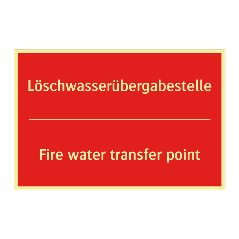 Löschwasserübergabestelle - Fire water transfer point