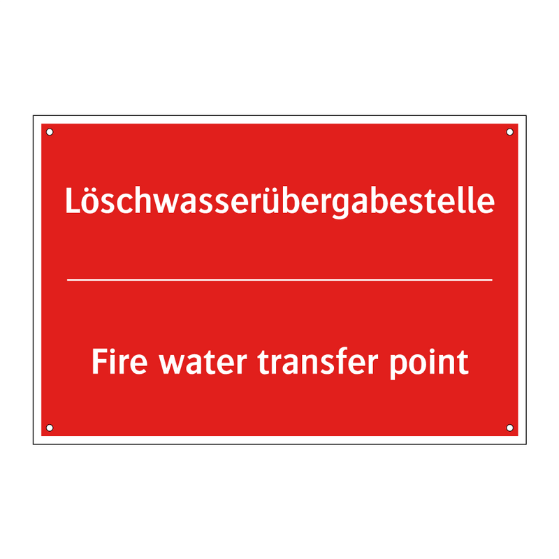Löschwasserübergabestelle - Fire water transfer point