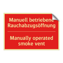 Manuell betriebene Rauchabzugsöffnung/.../ - Manually operated smoke vent