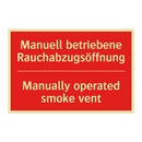 Manuell betriebene Rauchabzugsöffnung/.../ - Manually operated smoke vent
