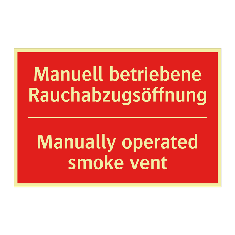 Manuell betriebene Rauchabzugsöffnung/.../ - Manually operated smoke vent