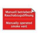 Manuell betriebene Rauchabzugsöffnung/.../ - Manually operated smoke vent