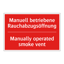 Manuell betriebene Rauchabzugsöffnung/.../ - Manually operated smoke vent
