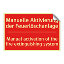 Manuelle Aktivierung der Feuerlöschanlage/.../ - Manual activation of the fire /.../
