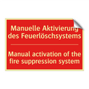 Manuelle Aktivierung des Feuerlöschsystems/.../ - Manual activation of the fire /.../