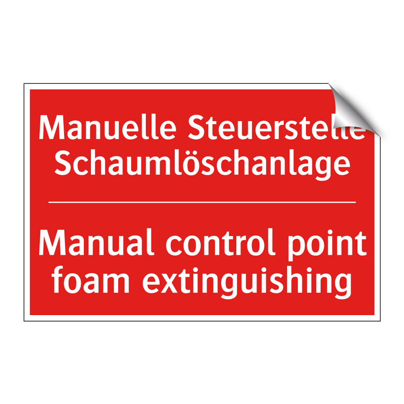 Manuelle Steuerstelle Schaumlöschanlage/.../ - Manual control point foam extinguishing/.../