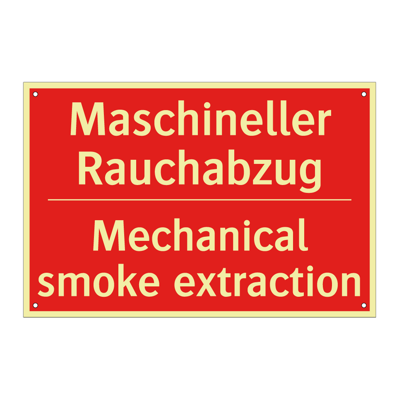 Maschineller Rauchabzug - Mechanical smoke extraction