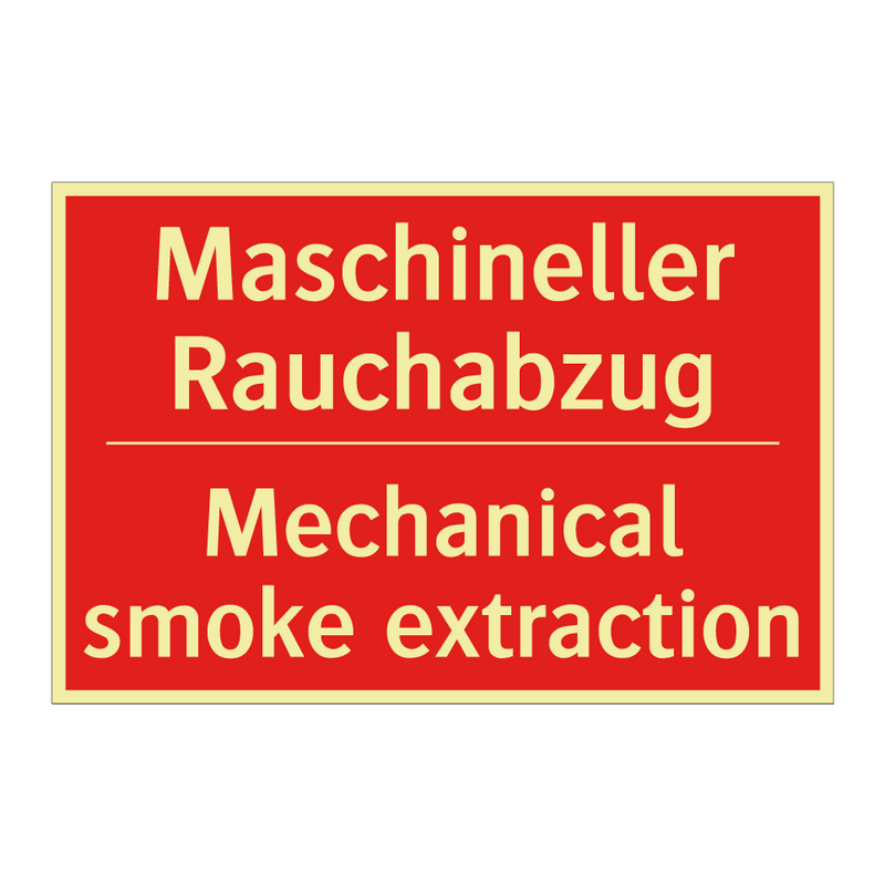 Maschineller Rauchabzug - Mechanical smoke extraction