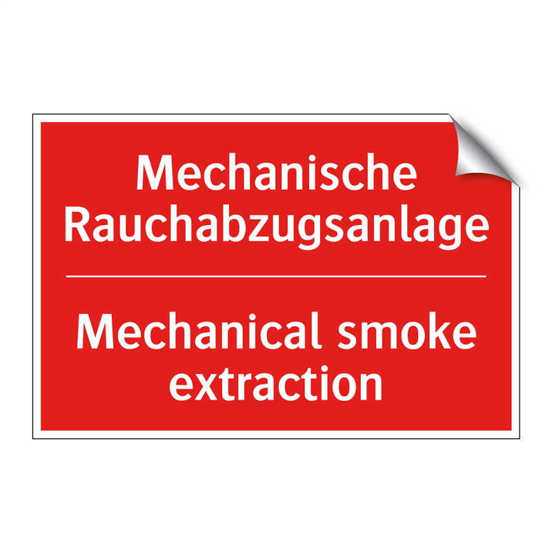 Mechanische Rauchabzugsanlage - Mechanical smoke extraction