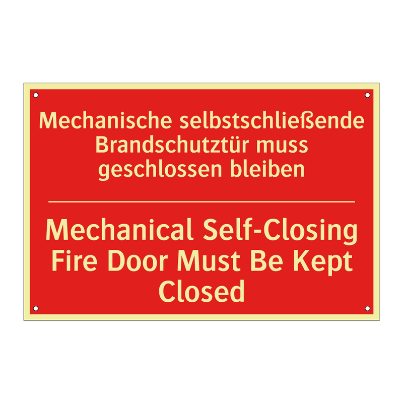 Mechanische selbstschließende /.../ - Mechanical Self-Closing Fire Door /.../