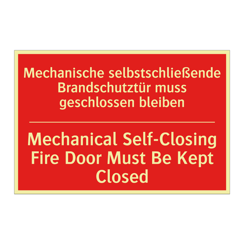 Mechanische selbstschließende /.../ - Mechanical Self-Closing Fire Door /.../