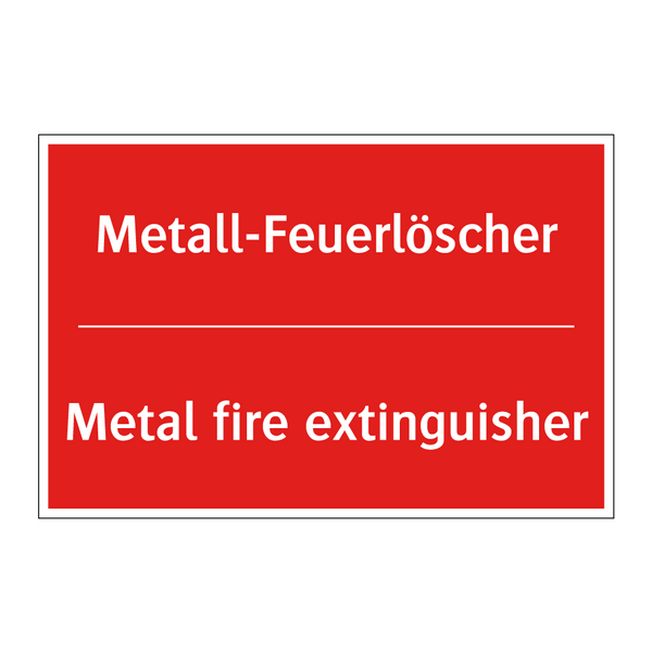 Metall-Feuerlöscher - Metal fire extinguisher