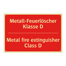 Metall-Feuerlöscher Klasse D - Metal fire extinguisher Class /.../