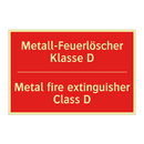 Metall-Feuerlöscher Klasse D - Metal fire extinguisher Class /.../