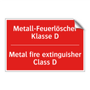 Metall-Feuerlöscher Klasse D - Metal fire extinguisher Class /.../