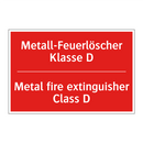 Metall-Feuerlöscher Klasse D - Metal fire extinguisher Class /.../