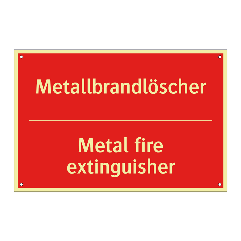 Metallbrandlöscher - Metal fire extinguisher