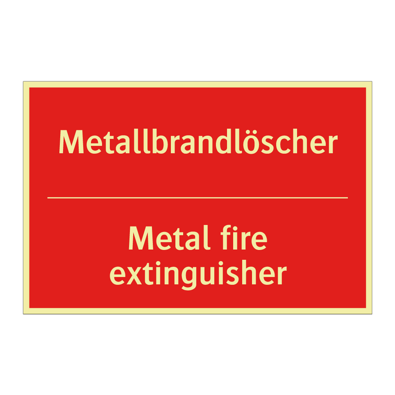 Metallbrandlöscher - Metal fire extinguisher