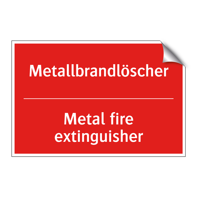 Metallbrandlöscher - Metal fire extinguisher
