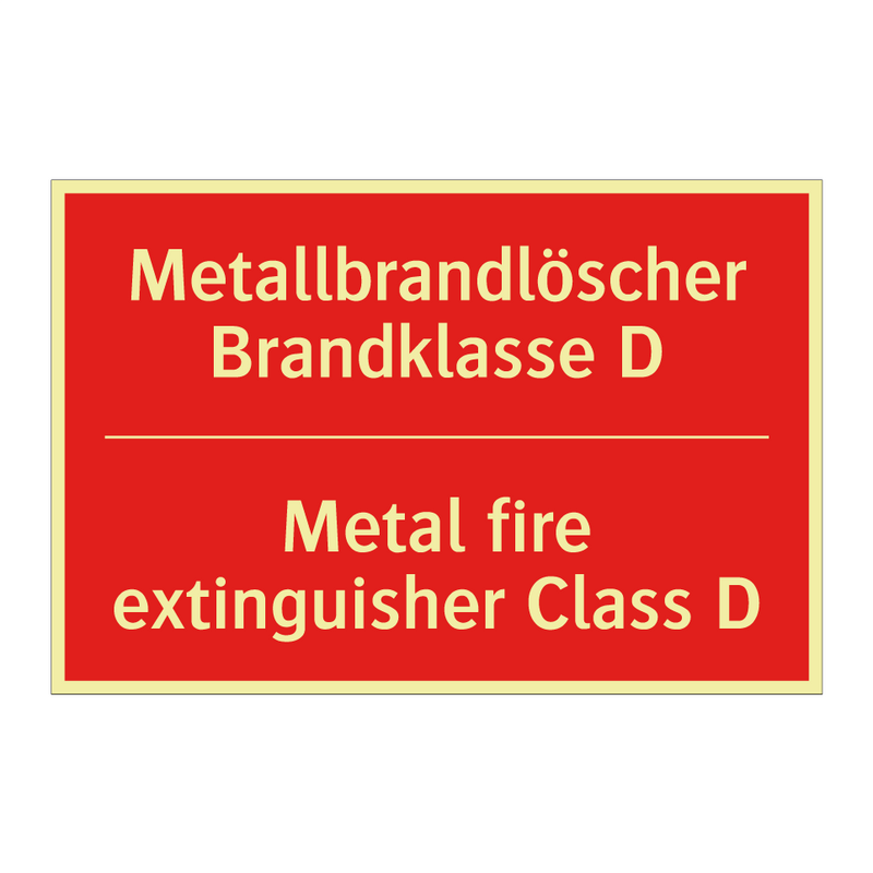 Metallbrandlöscher Brandklasse /.../ - Metal fire extinguisher Class /.../
