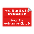 Metallbrandlöscher Brandklasse /.../ - Metal fire extinguisher Class /.../