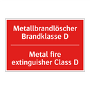Metallbrandlöscher Brandklasse /.../ - Metal fire extinguisher Class /.../