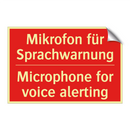 Mikrofon für Sprachwarnung - Microphone for voice alerting