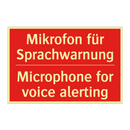 Mikrofon für Sprachwarnung - Microphone for voice alerting