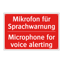 Mikrofon für Sprachwarnung - Microphone for voice alerting