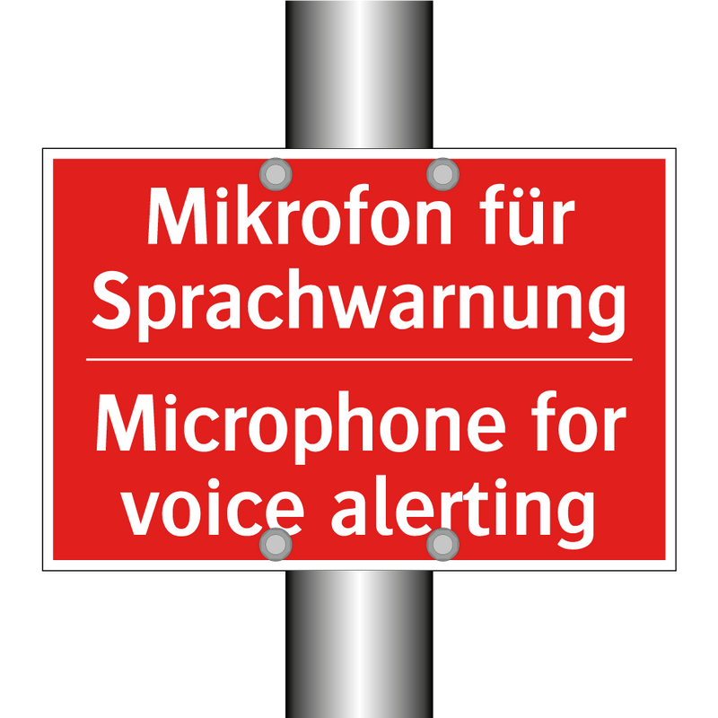 Mikrofon für Sprachwarnung - Microphone for voice alerting